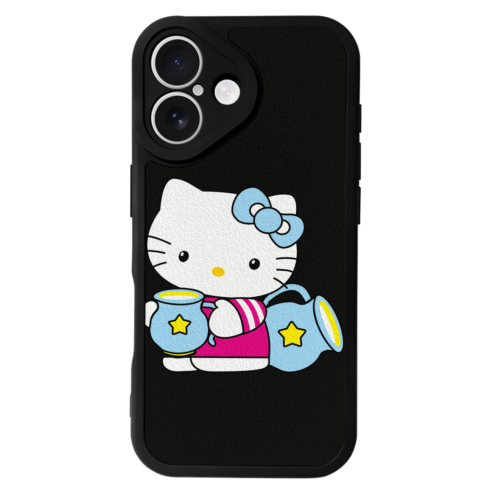 （画像用） Hello Kitty ハローキティ 【iPhone 16シリーズ対応】シリコンスマホケース（レザー調） 材質：シリコン